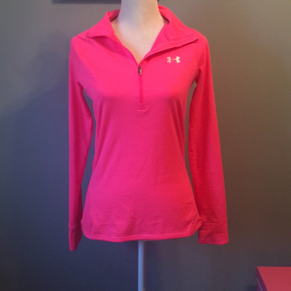 Pink under armour quarter zip